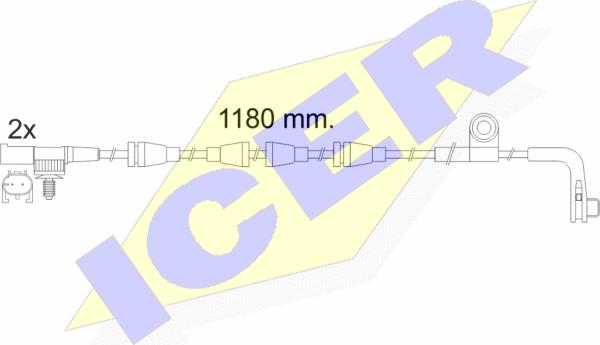 Icer 610482 E C - Indikators, Bremžu uzliku nodilums adetalas.lv