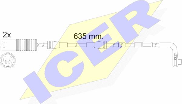 Icer 610474 E C - Indikators, Bremžu uzliku nodilums adetalas.lv