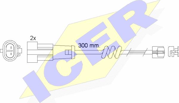 Icer 610470 E C - Indikators, Bremžu uzliku nodilums adetalas.lv