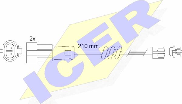 Icer 610471 E C - Indikators, Bremžu uzliku nodilums adetalas.lv