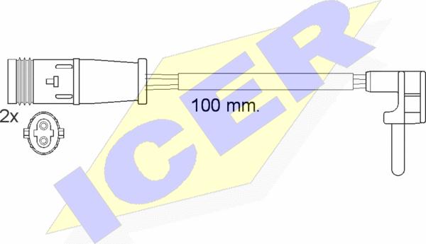 Icer 610548 E C - Indikators, Bremžu uzliku nodilums adetalas.lv