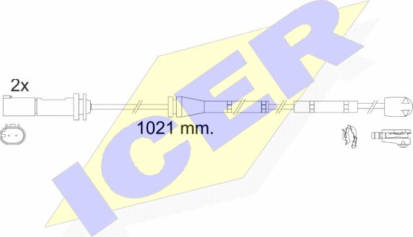 Icer 610554 E C - Indikators, Bremžu uzliku nodilums adetalas.lv