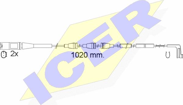 Icer 610555 E C - Indikators, Bremžu uzliku nodilums adetalas.lv