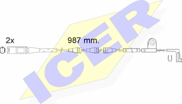 Icer 610571 E C - Indikators, Bremžu uzliku nodilums adetalas.lv