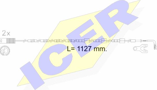 Icer 610605 E C - Indikators, Bremžu uzliku nodilums adetalas.lv