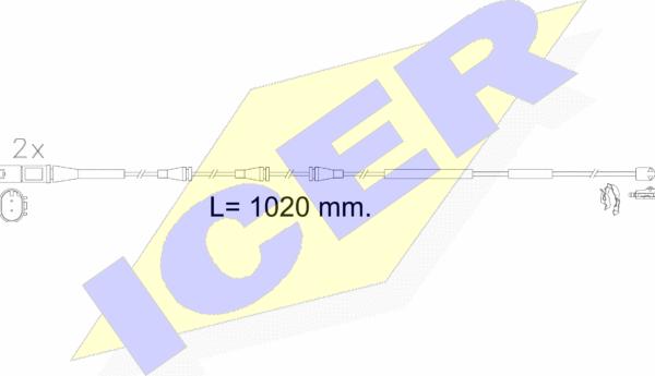 Icer 610623 E C - Indikators, Bremžu uzliku nodilums adetalas.lv