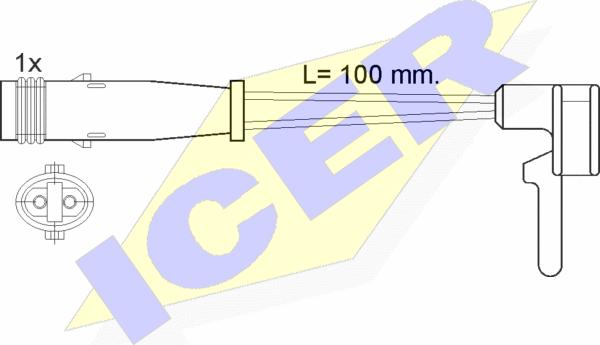 Icer 610323 E C - Indikators, Bremžu uzliku nodilums adetalas.lv