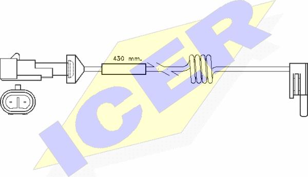 Icer 610235 E C - Indikators, Bremžu uzliku nodilums adetalas.lv