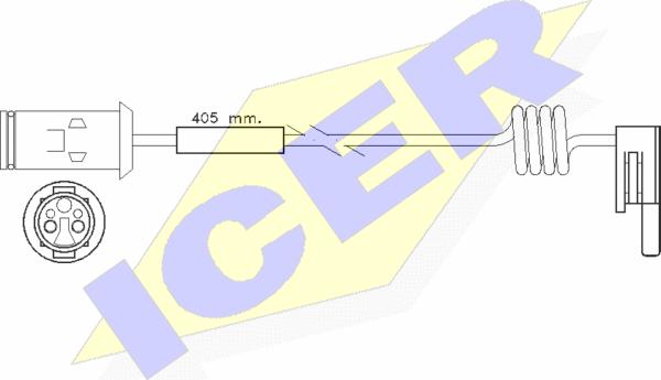 Icer 610236 E C - Indikators, Bremžu uzliku nodilums adetalas.lv