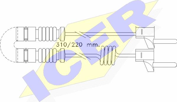 Icer 610221 E C - Indikators, Bremžu uzliku nodilums adetalas.lv