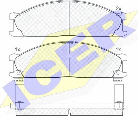 Icer 140885 - Bremžu uzliku kompl., Disku bremzes adetalas.lv