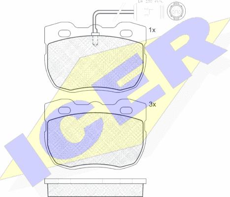 Icer 140839 - Bremžu uzliku kompl., Disku bremzes adetalas.lv