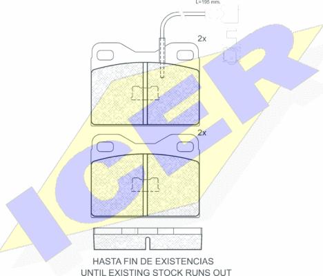 Icer 180242 - Bremžu uzliku kompl., Disku bremzes adetalas.lv