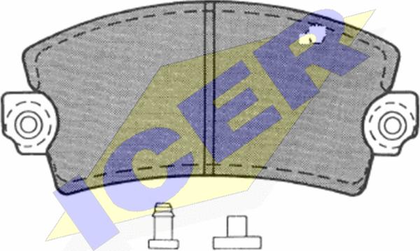 Icer 180282 - Bremžu uzliku kompl., Disku bremzes adetalas.lv