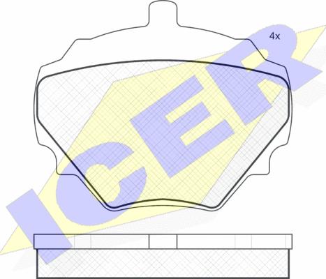 Icer 180231 - Bremžu uzliku kompl., Disku bremzes adetalas.lv