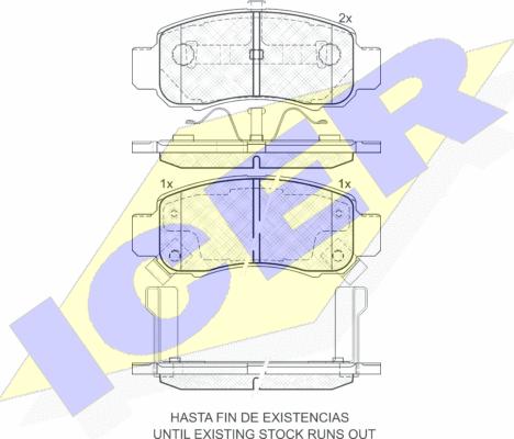 Icer 181609 - Bremžu uzliku kompl., Disku bremzes adetalas.lv