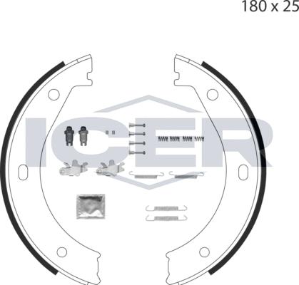 Icer 79PB4002 C - Bremžu loku kompl., Stāvbremze adetalas.lv