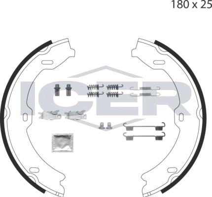 Icer 79PB4015 C - Bremžu loku kompl., Stāvbremze adetalas.lv