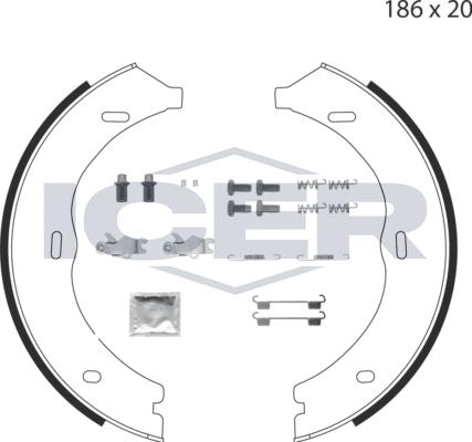 Icer 79PB4018 C - Bremžu loku kompl., Stāvbremze adetalas.lv