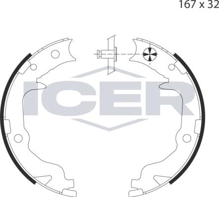 Icer 79PB4033 C - Bremžu loku kompl., Stāvbremze adetalas.lv