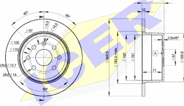 Icer 78BD9102-1 - Bremžu diski adetalas.lv