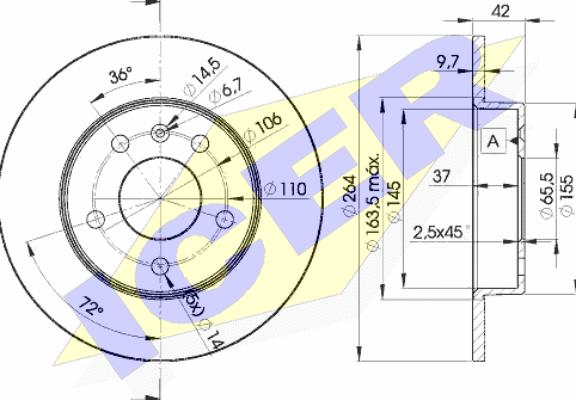 Icer 78BD9110-2 - Bremžu diski adetalas.lv