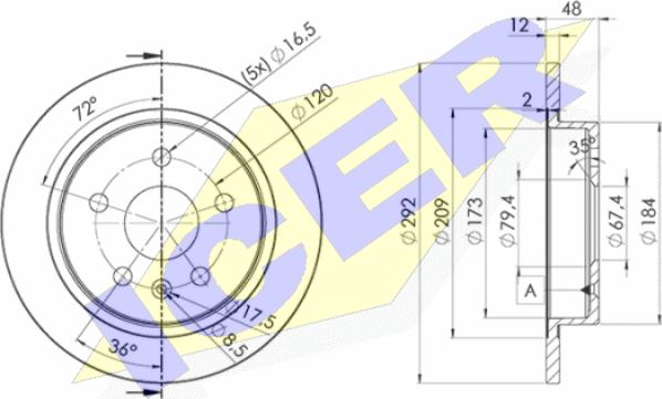 Icer 78BD4117-2 - Bremžu diski adetalas.lv