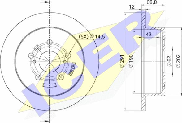 Icer 78BD4126-2 - Bremžu diski adetalas.lv