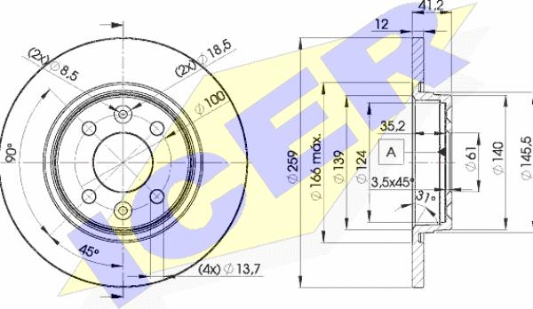 Icer 78BD4707-2 - Bremžu diski adetalas.lv