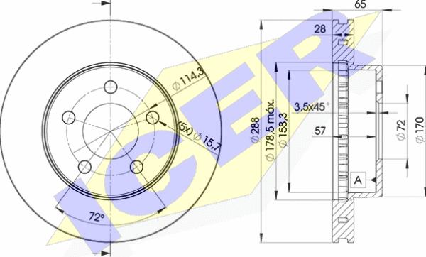 Icer 78BD5121-2 - Bremžu diski adetalas.lv