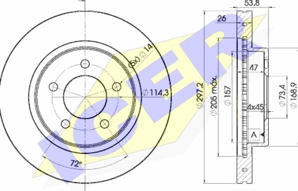 Icer 78BD5386-2 - Bremžu diski adetalas.lv