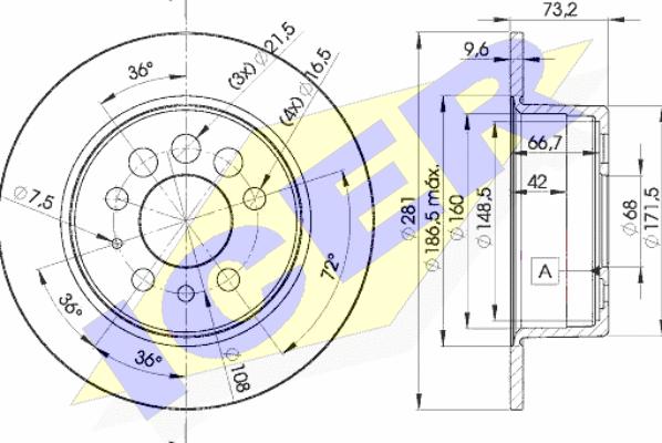 Icer 78BD5782-1 - Bremžu diski adetalas.lv