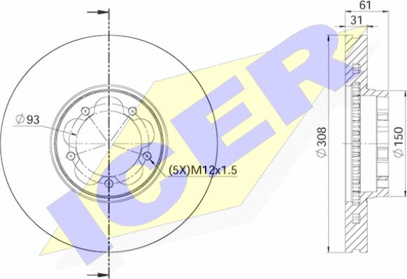 Icer 78BD6548-1 - Bremžu diski adetalas.lv