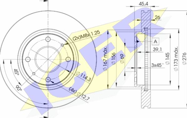 Icer 78BD6070-2 - Bremžu diski adetalas.lv