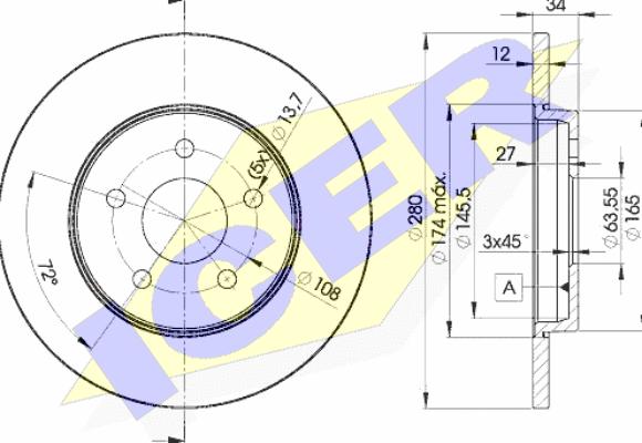 Icer 78BD6768-2 - Bremžu diski adetalas.lv