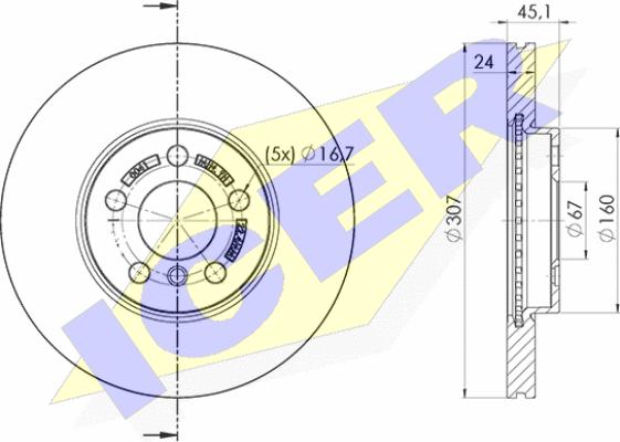 Icer 78BD0041-2 - Bremžu diski adetalas.lv