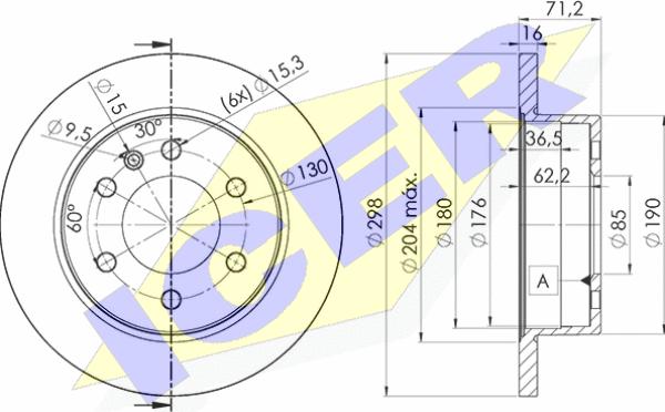 Icer 78BD0191-2 - Bremžu diski adetalas.lv