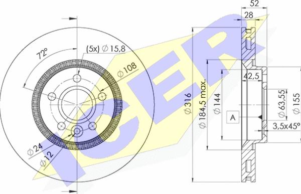 Icer 78BD1181-2 - Bremžu diski adetalas.lv