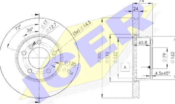 Icer 78BD3405-2 - Bremžu diski adetalas.lv