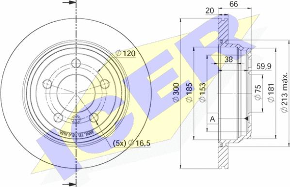 Icer 78BD3418-2 - Bremžu diski adetalas.lv