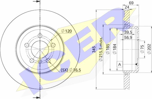 Icer 78BD3562-2 - Bremžu diski adetalas.lv