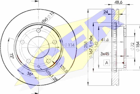 Icer 78BD3258-2 - Bremžu diski adetalas.lv