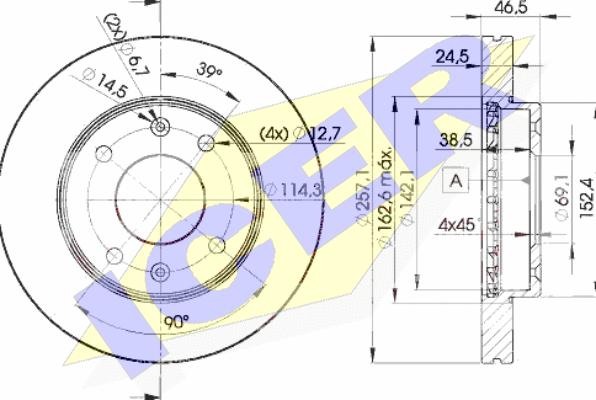 Icer 78BD2902-2 - Bremžu diski adetalas.lv