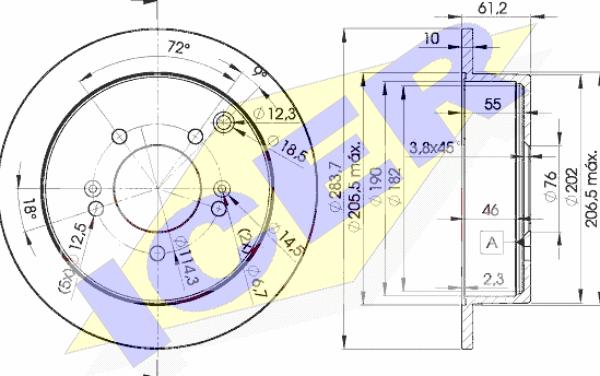 Icer 78BD2907-2 - Bremžu diski adetalas.lv