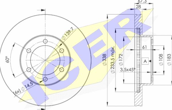 Icer 78BD2918-2 - Bremžu diski adetalas.lv