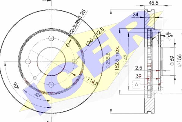 Icer 78BD2926-2 - Bremžu diski adetalas.lv