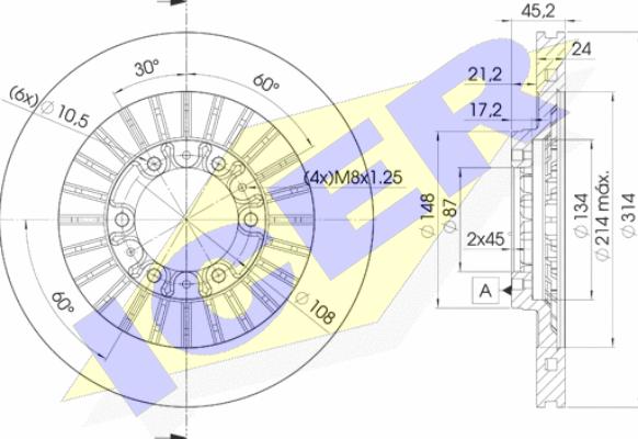 Icer 78BD7043-2 - Bremžu diski adetalas.lv