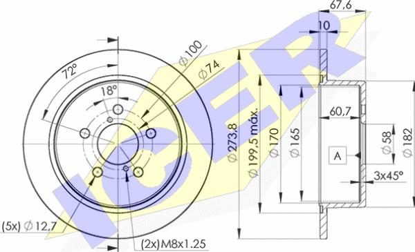 Icer 78BD7033-2 - Bremžu diski adetalas.lv