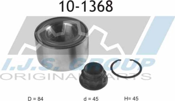 IJS GROUP 10-1368 - Riteņa rumbas gultņa komplekts adetalas.lv