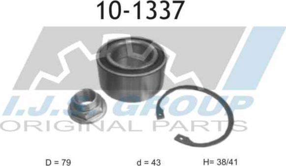 IJS GROUP 10-1337 - Riteņa rumbas gultņa komplekts adetalas.lv